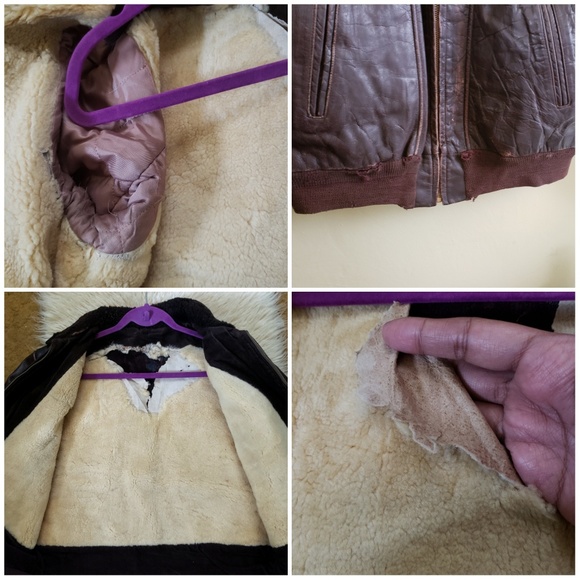 40s 50s Steerhide Leather Jacket Vintage Bomber - Picture 4 of 8